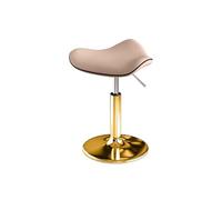 LQVAIPT Sedia da salone bassa for parrucchiere for casa Sedia girevole da cucina con base rotonda Sedia da tatuaggio ad altezza regolabile for salone da ufficio(Natural)
