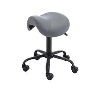 LQVAIPT Sgabello a sella girevole regolabile a 360°, regolabile in altezza for casa, ufficio, salone, negozio e clinica Comoda sedia con rotelle(Negro)