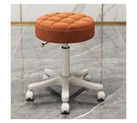 LQVAIPT Sgabello a Sella, Sgabello Girevole con Rotelle Regolabile, Sedia da Parrucchiere Rotonda, Sgabello Medico Resistente con Ruote, Sedile da Banco 41-53 cm(A2)