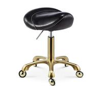 LQVAIPT Sgabello da sella ergonomico con rotelle con altezza regolabile, ruote girevoli for ufficio a casa, parrucchiere e lavori di tatuaggio(B)