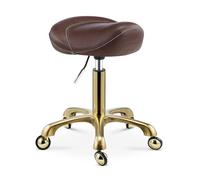 LQVAIPT Sgabello da sella ergonomico con rotelle con altezza regolabile, ruote girevoli for ufficio a casa, parrucchiere e lavori di tatuaggio(A)