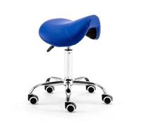 LQVAIPT Sgabello dentale con regolazione idraulica dell'altezza, design a sella su ruote for cliniche, spa, studi di massaggio da 19" a 23" di altezza(Bright Blue)