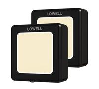 LQWELL® Luce Notturna con Presa Pieghevole con Sensore Crepuscolare, Lampada Notturna con LuminositÀ Regolabile, Luce Automatica con Presa, Luce di Orientamento (Nero, 2 Pezzi)