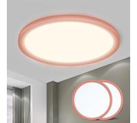 LQWELL® Plafoniera Lampada da soffitto a LED, Lampada da bagno impermeabile IP44 Rotonda Piatta 18W 4000K 1600LM Sottile per Soggiorno Bagno Camera da letto Cucina Seminterrato Ufficio, 220 * 24mm