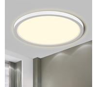 LQWELL® Plafoniera Lampada da soffitto a LED, Lampada da bagno impermeabile IP44 Rotonda Piatta 23W 4000K 2600LM Sottile per Soggiorno Bagno Camera da letto Cucina Seminterrato Ufficio, 300 * 25mm