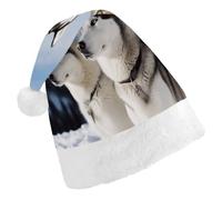 LQWOK Cappelli di Natale, cani husky stampati cappelli di Natale, cappelli di Natale invernali, cappelli di Babbo Natale uomini e donne