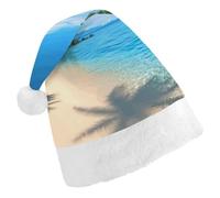 LQWOK Cappelli di Natale, cappelli di Natale stampati da spiaggia hawaiana, cappelli di Natale invernali, cappelli di Babbo Natale da uomo e da donna