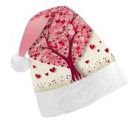 LQWOK Cappelli di Natale, cappelli di Natale stampati dell'albero del cuore, cappelli di Natale invernali, cappelli di Babbo Natale uomini e donne