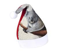 LQWOK Cappelli di Natale, Koala e farfalla stampati cappelli di Natale, cappelli di Natale invernali, cappelli di Babbo Natale uomini e donne