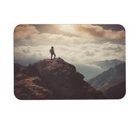 LQWOK Diatom Mud Mat, Woman on A Top Mountain Stampato Camera da Letto Mat,Gym Contour Mat,Bagno Contour Mat