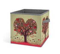 LQWOK Scatole di immagazzinaggio dell'ufficio, scatole di immagazzinaggio stampate dell'albero del cuore, grandi scatole di immagazzinaggio dei vestiti, scatole di immagazzinaggio della casa