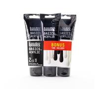 Liquitex Pittura Acrilica, Bianco e Nero, 3 Tubos de 118 mL, 3 unità