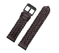 LQXHZ 20mm 22mm 24mm Cinturino For Orologio Intrecciato In Vera Pelle Uomo Donna Accessori For Cinturino Da Polso In Pelle Bovina A Sgancio Rapido Universale(Brown black buckle,22mm)