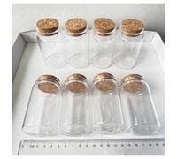 LQXHZ 8 bottiglie di vetro da 90 ml con tappo di sughero, 33 × 47 × 80 mm, vuote, for spezie, barattoli, decorazioni for la casa, bottiglietta di vetro, provetta
