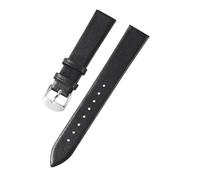 LQXHZ Accessori For Orologi Cinturino In Vera Pelle Da 12 Mm A 24 Cinturini For Rosa Alla Moda(Black-Silver Buckle,20mm)