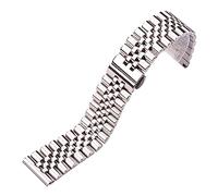 LQXHZ Braccialetti Per Orologio In Acciaio Inox Argento Lucido 16 18 19 20 21 22mm Accessori Per Cinturino In Metallo, One Size, Agata