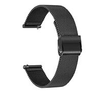 LQXHZ Cinturini in acciaio inossidabile adatti for Garmin Forerunner 55 245 645m S40 S12 S42 Correa.(Style 2 Black,For Forerunner 245M)
