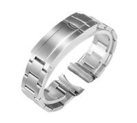 LQXHZ Cinturino Da 20 Mm 21 Mm Compatibile Con Rolex SUBMARINER DAYTONA Cinturino For Orologio Con Chiusura Pieghevole Cinturino For Orologio In Acciaio Inossidabile 904L Accessori (Color : Matte sil