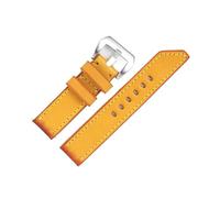 LQXHZ Cinturino da uomo in vera pelle retrò, 18 mm, 20 mm, 22 mm, 24 mm, compatibile con cinturini di ricambio Panerai, da uomo, colore: blu e giallo, 22mm