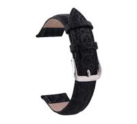LQXHZ Cinturino For Orologio Con Motivo Coccodrillo 12 13 14 15 16 17 18 Mm 19 20 Mm 21 22 Mm 24 Mm Bracciale Retrò In Vera Pelle Di Vacchetta(Black,21mm)