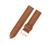 LQXHZ Cinturino for orologio da donna in vera pelle di qualità, 12/13 mm, 14 mm, 17 mm, 18 mm, 19 mm, 20 mm, 22 mm, uomo(Brown-RoseGold,18mm)