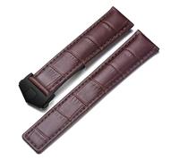 LQXHZ Cinturino For Orologio Da Uomo In Vera Pelle Di Coccodrillo Marrone Nero Rosso Compatibile Con Calera Da 19 Mm, 20 Mm, 22 Mm, Accessori(Brown black,22mm)