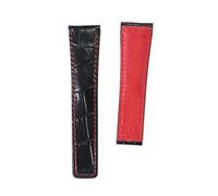 LQXHZ Cinturino For Orologio In Pelle Bovina Da 22 Mm E 24 Mm, Compatibile Con TAG Heuer AQUARACER CARRERA Monaco F1, Cinturino Da Polso, Accessori(BLACK WHITE,WITH BLACK BUCKLE_22MM)