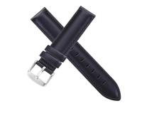 LQXHZ Cinturino For Orologio In Vera Pelle Da 13 Mm, 14, 16, 17, 18, 19, 20 Cinturini For Orologi Uomo(Black -Silvery,12mm)