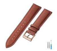 LQXHZ Cinturino For Orologio In Vera Pelle Da 16 Mm, 18 Mm, 20 Mm, 22 Mm, For Uomo E Donna(LightBrown-RG,18mm)
