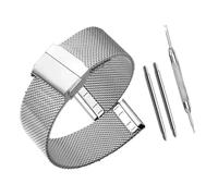 LQXHZ Cinturino For Orologio Milanese 12mm 14mm 16mm 18mm 20mm 22mm 24mm Cinturino In Metallo In Acciaio Inossidabile Bracciale Nero Oro Rosa(WHITE,14mm)