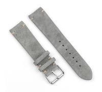 LQXHZ Cinturino For Orologio Vintage In Pelle Scamosciata Da 18 Mm, 20, 22, 24, Di Ricambio In Fatto A Mano, Colore Beige, Grigio Chiaro, For Orologi Uomo E Donna(Gray.,20mm)