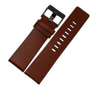 LQXHZ Cinturino In Pelle For Orologio Da 22, 24, 26, 28, 30, 32 Mm, Compatibile Con Cinturino For Orologio Diesel, Cinturino Da Polso DZ4343, DZ7293, DZ7333(Light Brown black,30mm)
