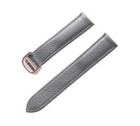 LQXHZ Cinturino in pelle Litchi Cinturino in morbida pelle da uomo Cinturino da donna di ricambio compatibile con Cartier Tank London Blue Watch Accessori, 22mm