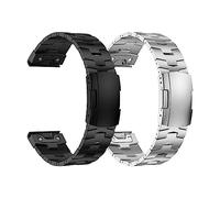 LQXHZ Cinturino In Titanio Metallico Compatibile Con Garmin Forerunner 945/Fenix 7X Quickfit Cinturino Sostituibile 22 26MM Accessori Cinturino Nero/Argento, QuickFit 22mm