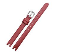 LQXHZ Cinturino In Vera Pelle Compatibile Con Tissot Notch Strap 1853 Flamenco Series T003 209 For Donna 8 10 12 Mm(Red-steel,12x3mm)