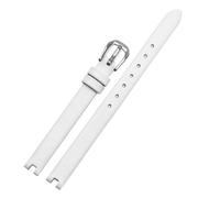 LQXHZ Cinturino In Vera Pelle Compatibile Con Tissot Notch Strap 1853 Flamenco Series T003 209 For Donna 8 10 12 Mm(White-steel,12x3mm)
