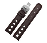 LQXHZ Cinturino In Vera Pelle Da 20 Mm Compatibile Con Il Cinturino Da Uomo Tissot Sports Racing Series PRS516 T91 1853(Brown-brown,Rose gold buckle)