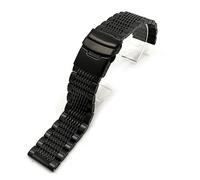 LQXHZ Cinturino Per Orologio In Acciaio Inox A Maglia Solida Lusso 22/20/24mm Chiusura Pieghevole Orologi Di Sicurezza Cinturino Sostituzione Cinturino, One Size, Agata