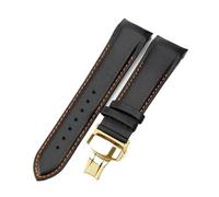 LQXHZ Compatibile Con Cinturino For Orologio Tissot Couturier T035 Da Uomo 1853 T035627 T035617 T035407, For In Vera Pelle Fibbia Ad Arco, 22 Mm, 23, 24(Black orange-Golden,24mm)