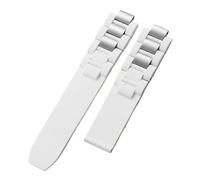 LQXHZ Compatibile Con Il Cinturino In Silicone Convesso Cartier 21st Century, Nero, Bianco, Impermeabile, Accessori Adatti For Cintura Da 20 * 10 Mm(White no clasp)