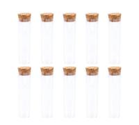LQXHZ Set Di 10 Provette In Plastica Con Tappo In Legno. Le Provette Con Tappo In Legno Coprono Il Bambù.