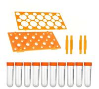 LQXHZ Set di portaprovette di grandi dimensioni, inclusi grandi provette, contagocce in silicone, ripiani di stoccaggio, pinzette in plastica, comodi contenitori in plastica.