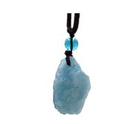 LQYXGS Decorazioni per la casa in Cristallo 1pc Naturale Blu Acquamarina Pietra Grezza Collana Cristalli di Quarzo Pietra preziosa Decor