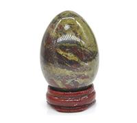 LQYXGS Decorazioni per la casa in Cristallo 35x50mm Natural Dragon Blood Jasper Crystal Egg, for la Decorazione della casa