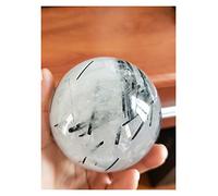 LQYXGS Decorazioni per la casa in Cristallo 55mmnatural Black Rutilato Quartz Crystal Sphere Black Tourmaline Crystal Reiki Ball
