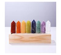 LQYXGS Decorazioni per la casa in Cristallo 8 pz/Set Chakra Array di Punti di Cristallo di Quarzo Naturale Prisma Esagonale