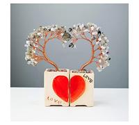 LQYXGS Decorazioni per la casa in Cristallo Campione di Cristallo a Forma di Cuore di Chakra di Pietra con frammenti di Cristallo Naturale(2)