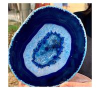 LQYXGS Decorazioni per la casa in Cristallo Foglio Naturale lucidato a Rullo Blu(9-10cm)