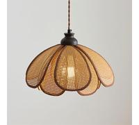 LQZCXMF Lampada A Sospensione Boho Intrecciata Lampada Da Soffitto Retrò E27 Paralume In Rattan Fatto A Mano Lampada A Sospensione Intrecciata Apparecchio Di Illuminazione Da Soffitto