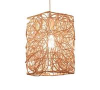 LQZCXMF Lampada A Sospensione In Bambù E Rattan, Stile Rustico Costiero, 18,8 Cm, Paralume A Cestino In Rattan Boho Con Struttura In Metallo, Lampada A Lanterna Per Sala Da Pranzo, Cucina, Bagno